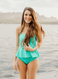 Mint Classic Peplum Tankini Top