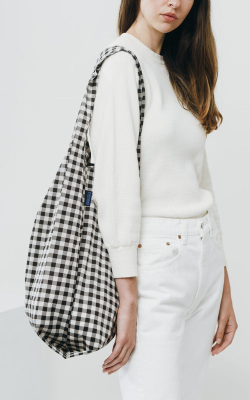 Black Gingham Baggu