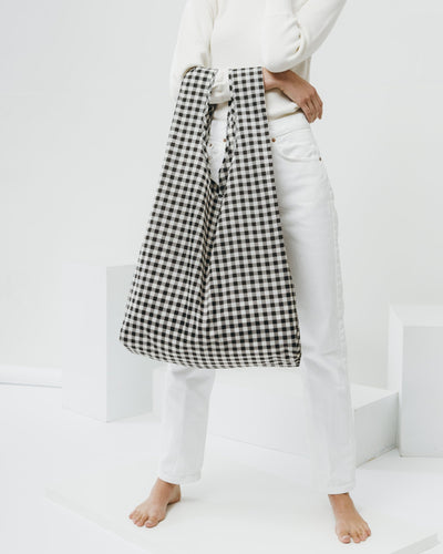 Black Gingham Baggu - Standard