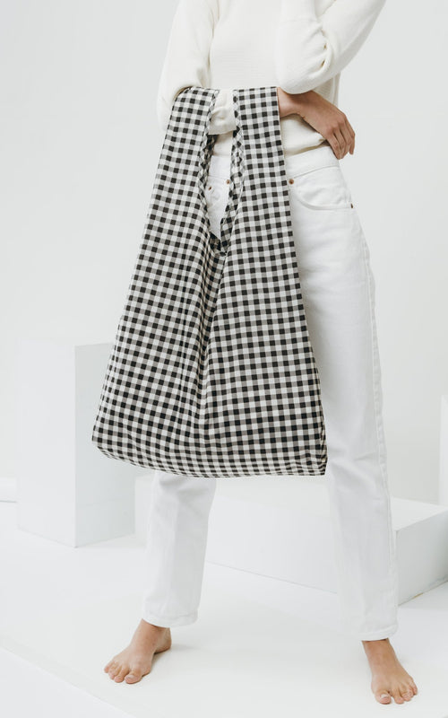 Black Gingham Baggu