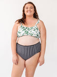 Black Gingham High-Waist Bottom