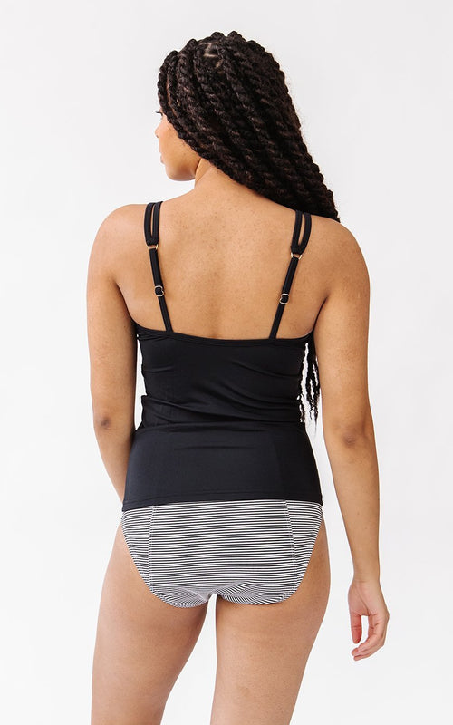 Black Mesh Tankini Top