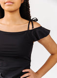 Black Off-Shoulder Tankini Top
