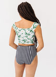 Blossoms Cap Sleeve Crop