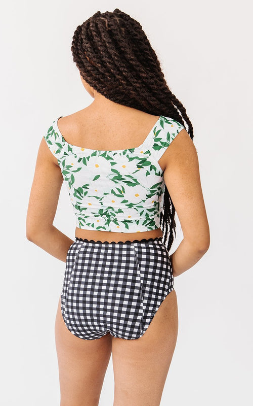Blossoms Cap Sleeve Crop