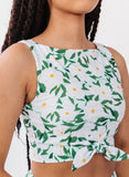Blossoms Knotted Crop