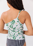 Blossoms One-Shoulder Tankini Top
