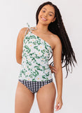 Blossoms One-Shoulder Tankini Top