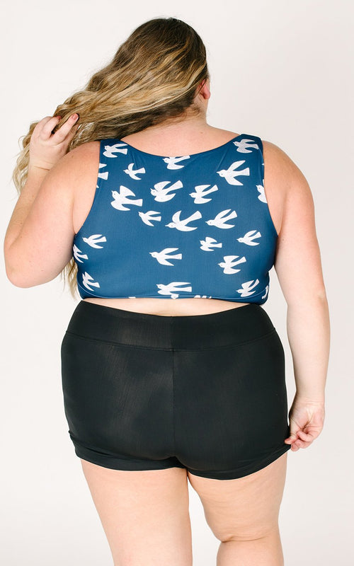 Birds Knotted Crop Top