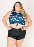 Birds Knotted Crop Top