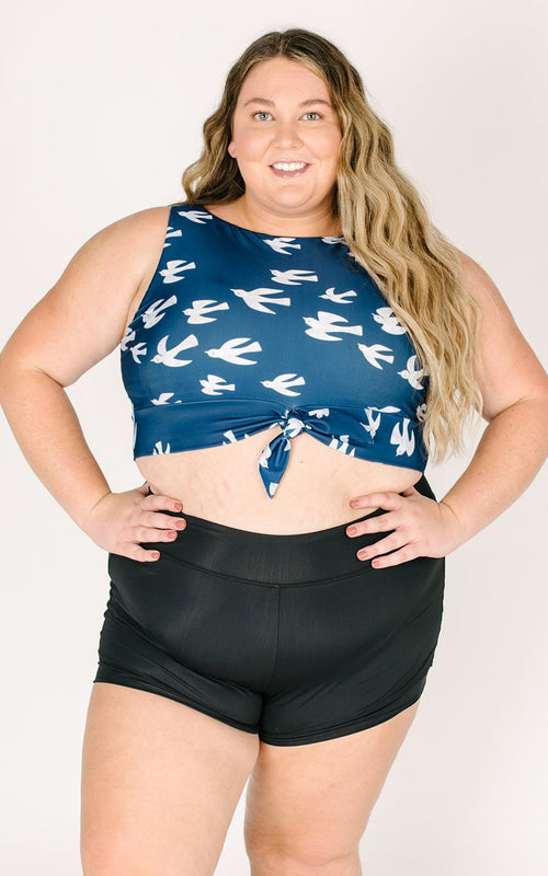 Birds Knotted Crop Top
