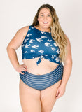 Birds Knotted Crop Top