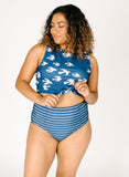 Birds Knotted Crop Top