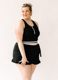 Black Ruffle Skirt w/ Bottoms