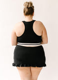 Black Ruffle Skirt w/ Bottoms