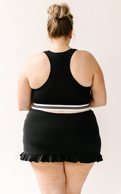 Black Ruffle Skirt w/ Bottoms