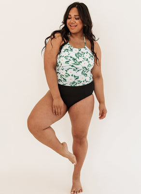 Blossoms Cinch-Neck Tankini