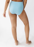 Blue Seersucker High-Waist Bottom