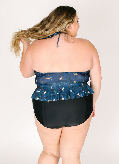 Botanical High-Neck Peplum - XS