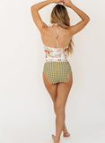 Chloe Cinch-Neck Tankini