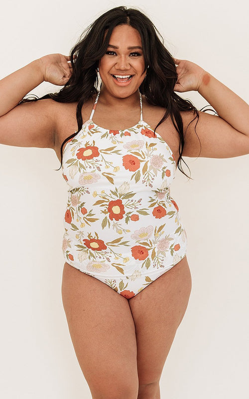 Chloe Cinch-Neck Tankini