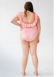 Coral Seersucker One-Piece