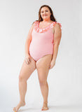 Coral Seersucker One-Piece