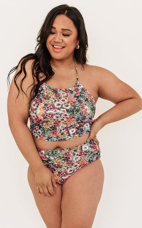 Crayon Floral Cinch Crop