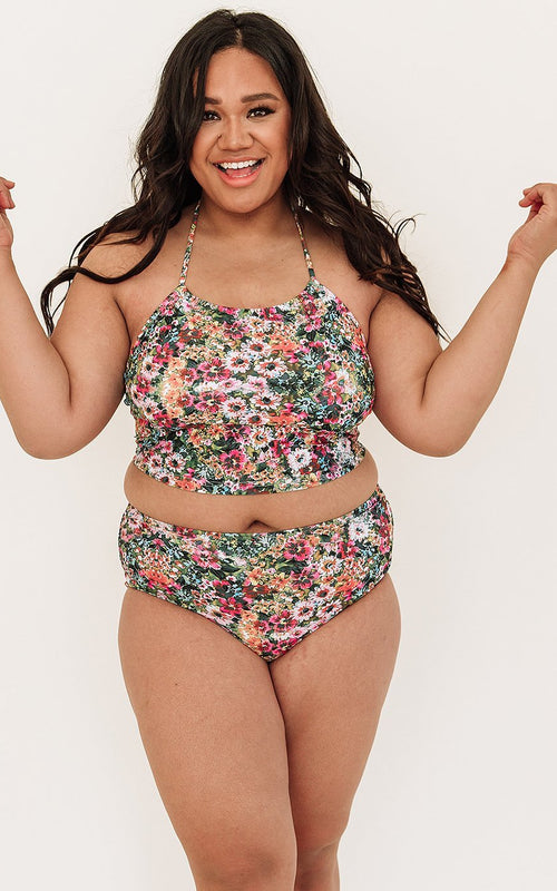 Crayon Floral Cinch Crop
