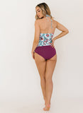 Desert Floral Cinch-Neck Tankini