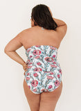 Desert Floral Cinch-Neck Tankini