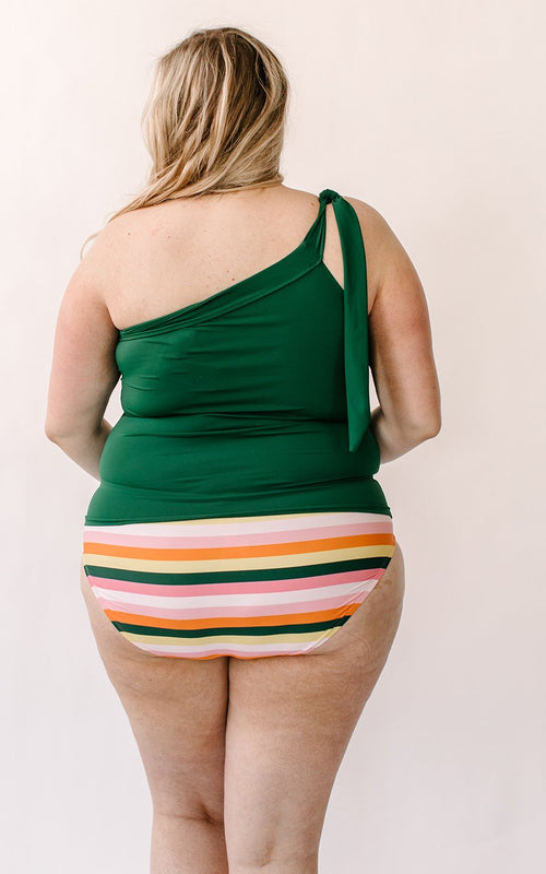 Forest One-Shoulder Tankini Top