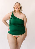 Forest One-Shoulder Tankini Top