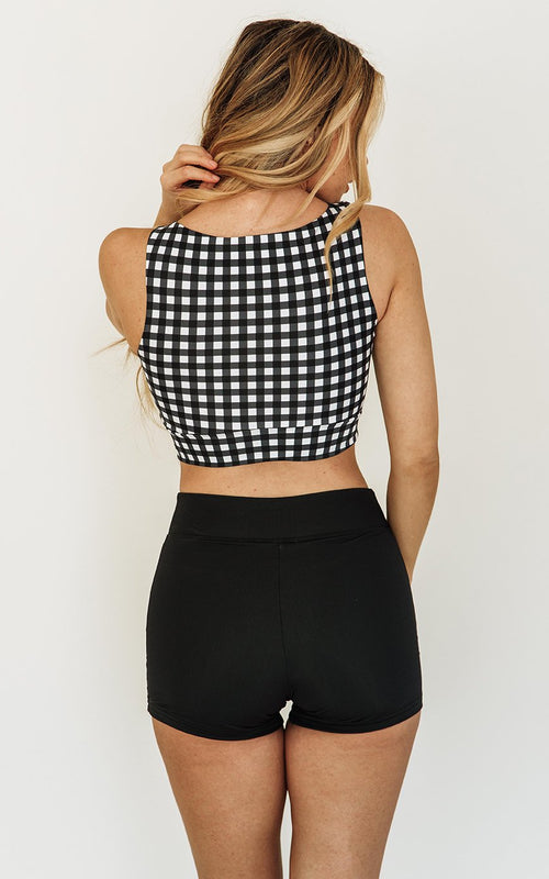 Black Seamless High-Waist Boy Short