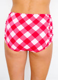 Gingham Ruched Bottom
