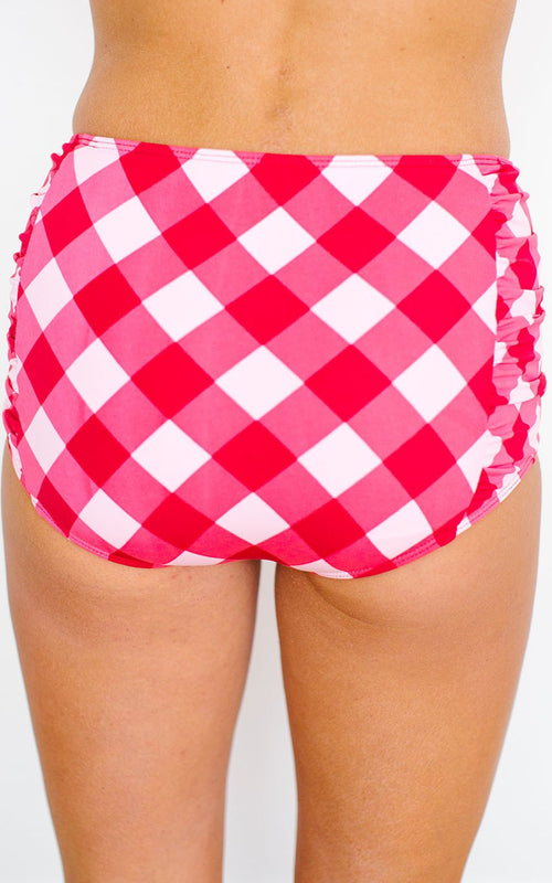 Gingham Ruched Bottom