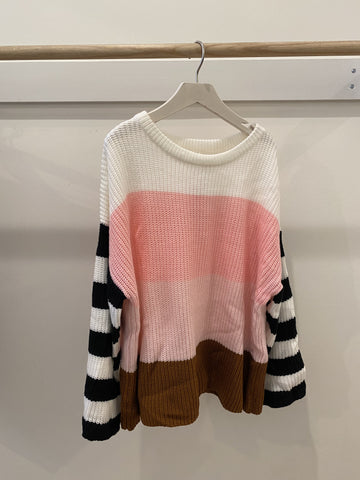 Stripe Sleeve Sweater