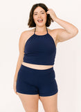 Midnight High-Neck Crop
