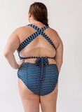 Nautical Stripe Cross-Back Crop Top