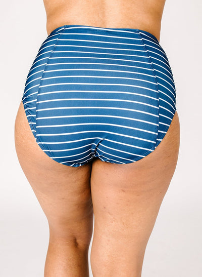 Nautical Stripe High-Waist Bottom - XS / Nautical Stripe