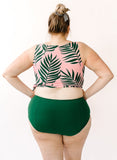 Palm Leaf Side-Tie Crop Top