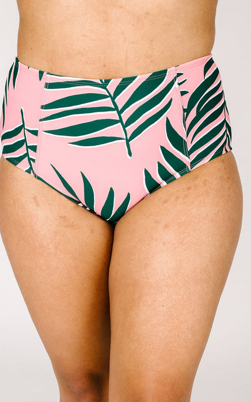 Palm Leaf High-Waist Bottom