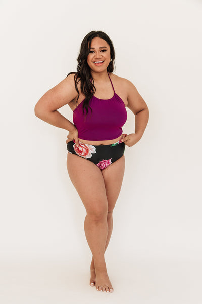 Plum Cinch Crop - XXS