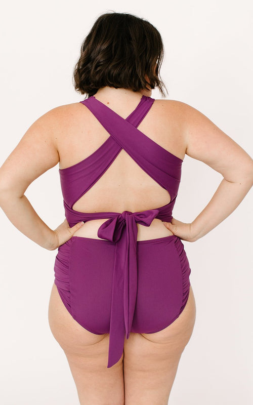 Plum Ruched Bottom