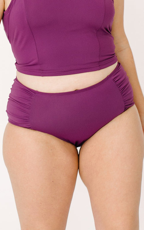 Plum Ruched Bottom