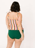 Rainbow Stripe Smock Crop Top