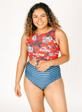 Nautical Stripe High-Waist Bottom