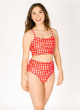Red Gingham High-Waist Bottom