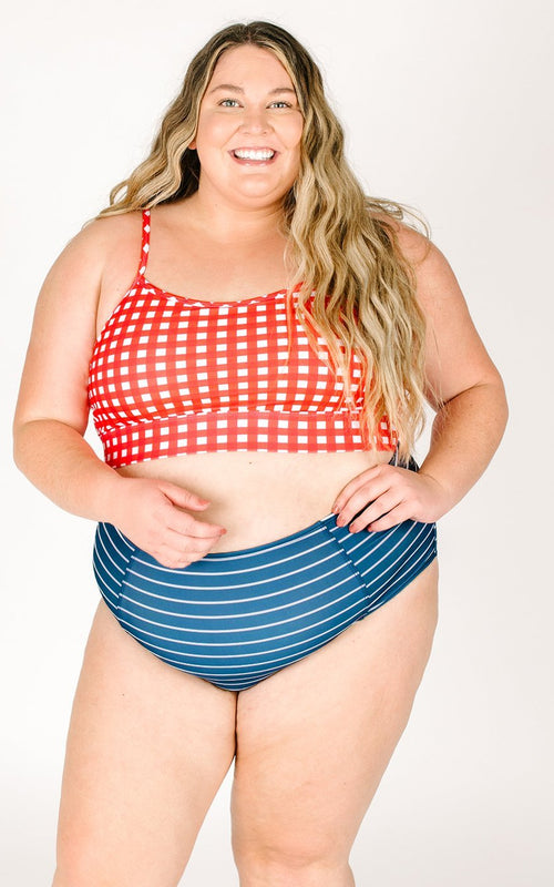 Nautical Stripe High-Waist Bottom