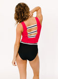Red Square-Neck Crop